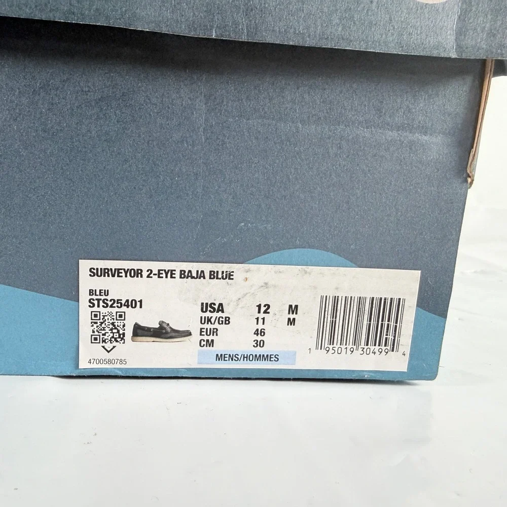 Sperry Men Surveyor 2-Eye Baja Blue Boat Shoes Size 12 STS25401 New In Box
